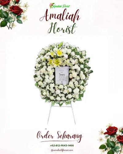 Krans Bunga Duka Cita di Way Halim Permai